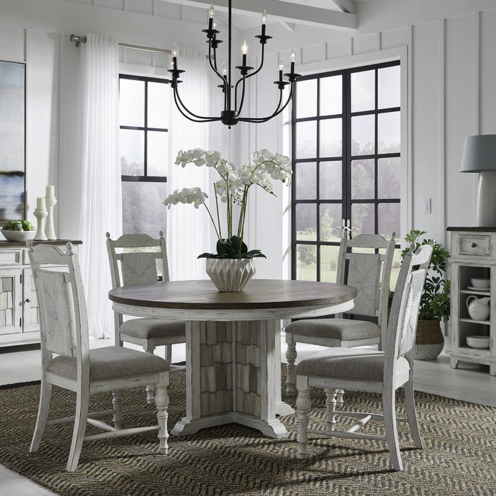 River Place 5 Piece Pedestal Table Set image