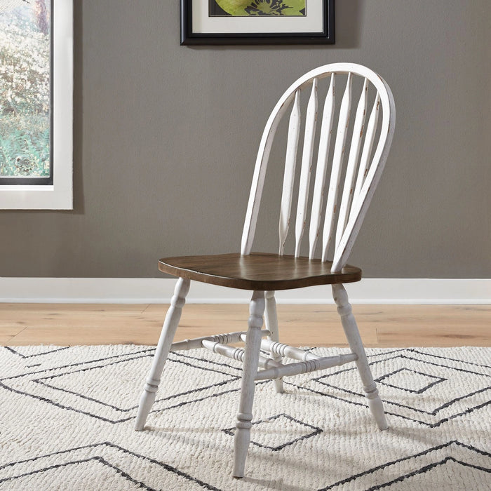 Carolina Crossing Pedestal Table Set- White image