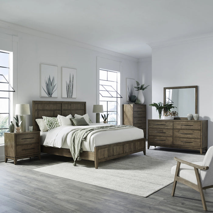 Shaker Lakes King California Panel Bed, Dresser & Mirror, Chest, Night Stand image