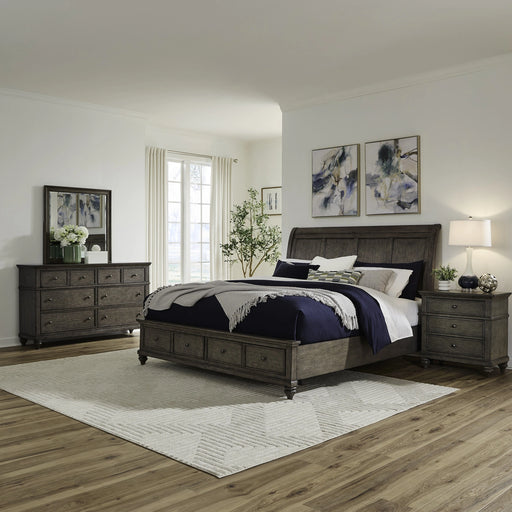 Twin Lakes King Storage Bed, Dresser & Mirror, Night Stand image