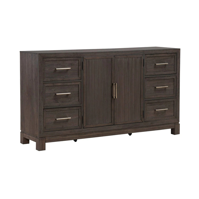 Modern Edge 2 Door 6 Drawer Dresser in Caffe image
