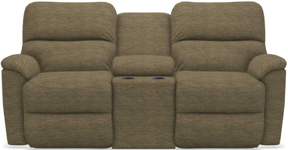 La-Z-Boy Brooks Moss Power Reclining Loveseat With Headrest & Console
