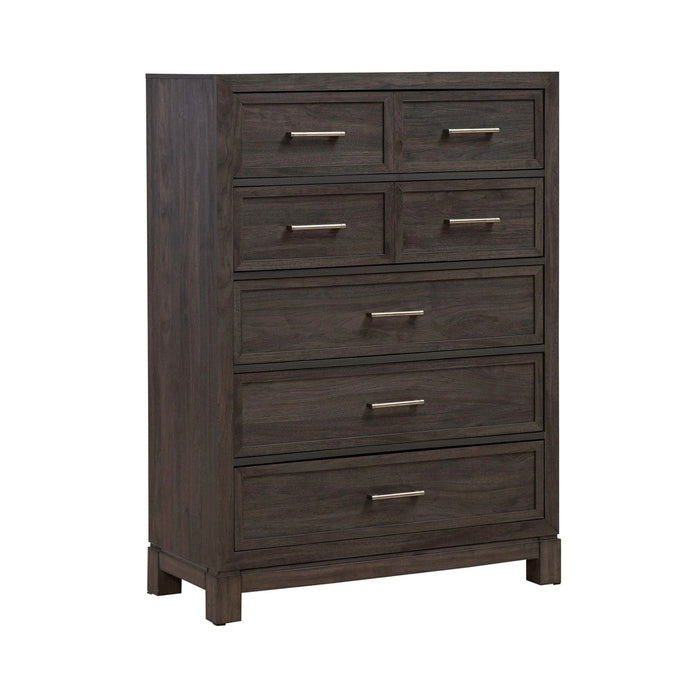 Modern Edge 5 Drawer Chest in Caffe image