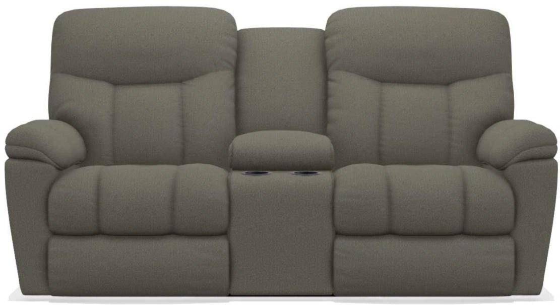 La-Z-Boy Morrison Silver La-Z-Time Full Reclining Loveseat w/Console