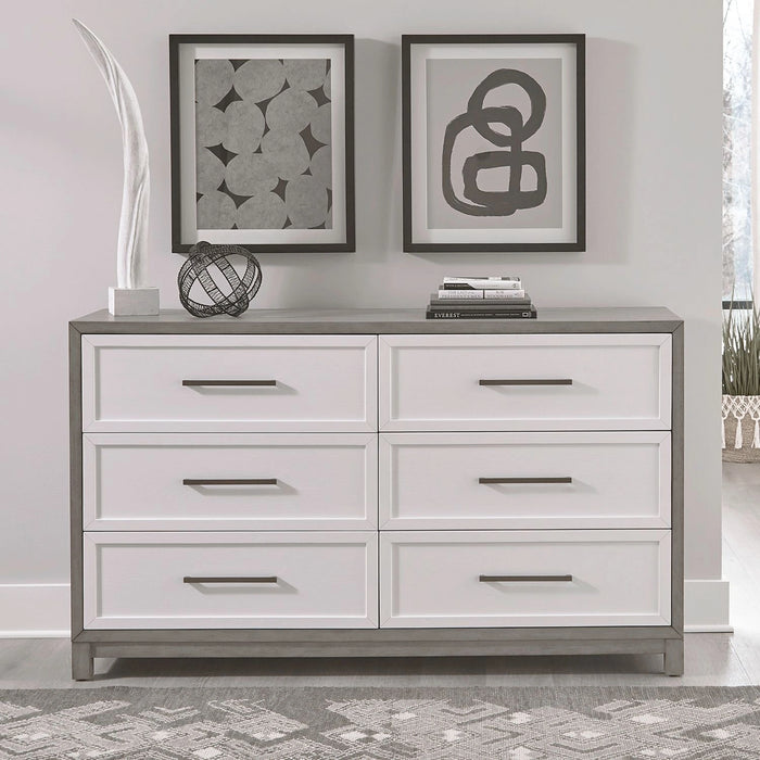 Palmetto Heights 6 Drawer Dresser in Shell White and Driftwood image
