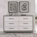Palmetto Heights 6 Drawer Dresser in Shell White and Driftwood image