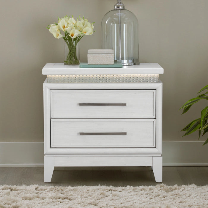 Reflections Nightstand w/ Lights and Charging Station image