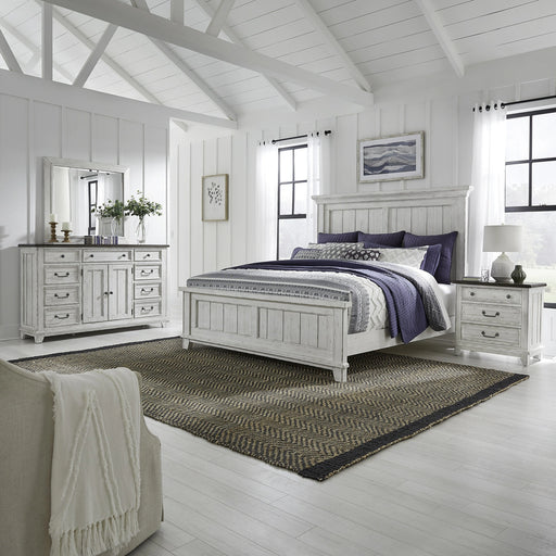 River Place King Panel Bed, Dresser & Mirror, Night Stand image