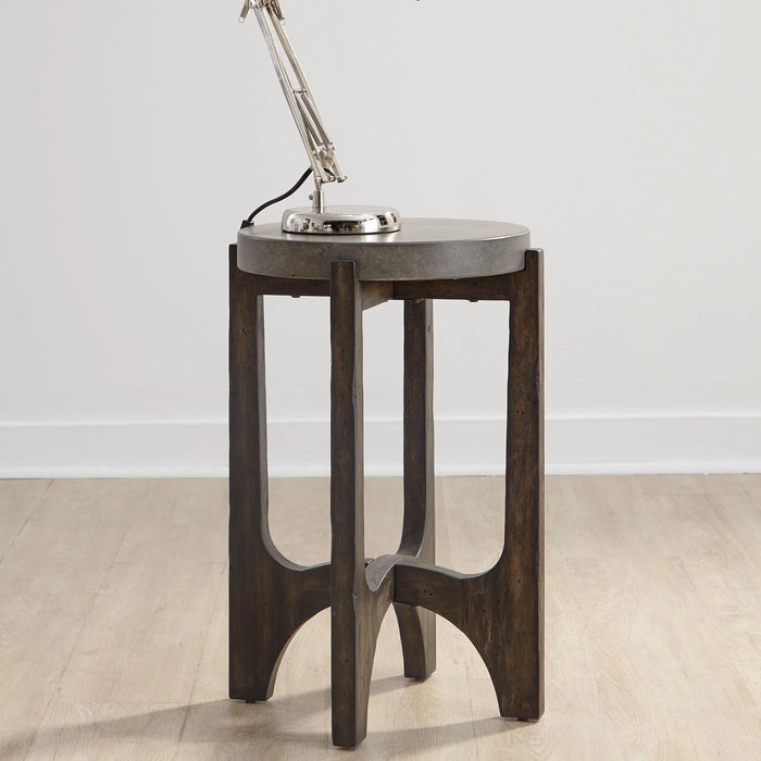 Cascade Chair Side Table in Wire Brush Rustic Brown image