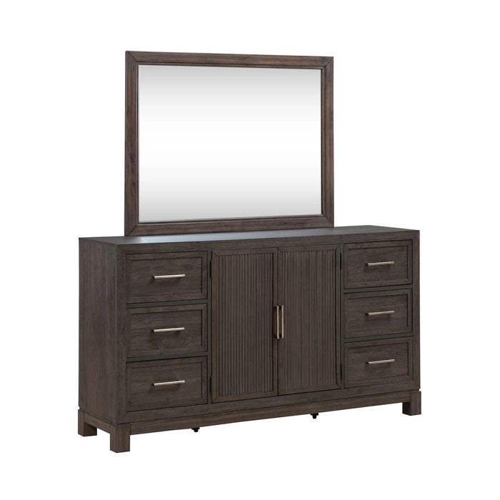 Modern Edge Dresser & Mirror image