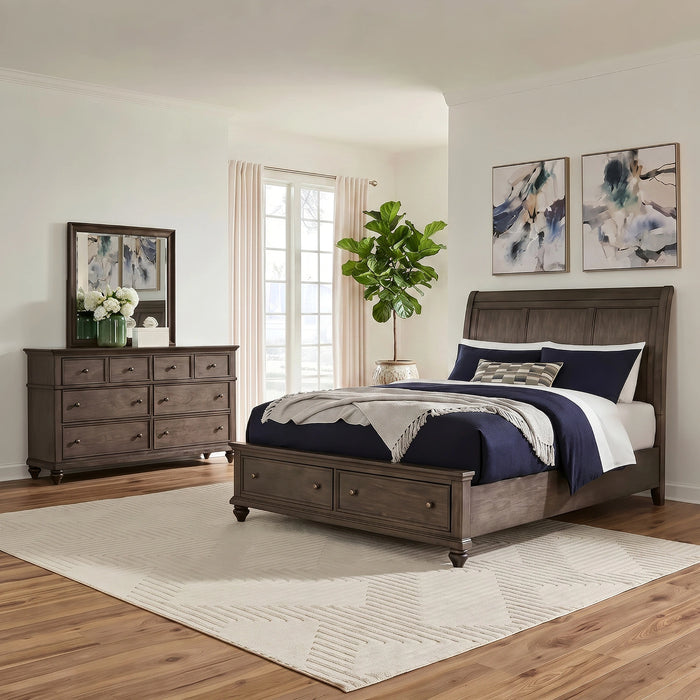 Twin Lakes Queen Storage Bed, Dresser & Mirror image