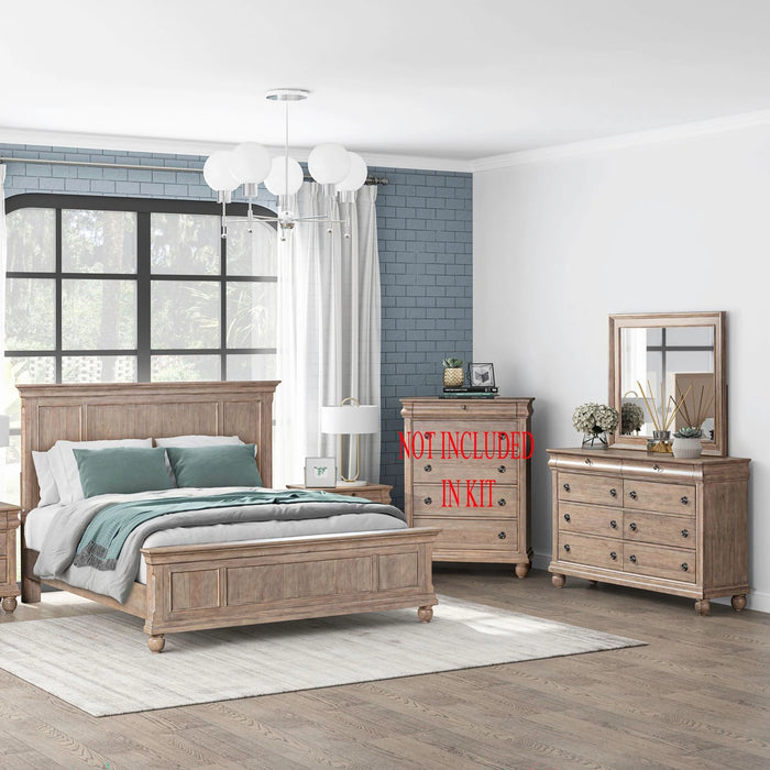 Rustic Traditions Panel Bed, Dresser & Mirror image