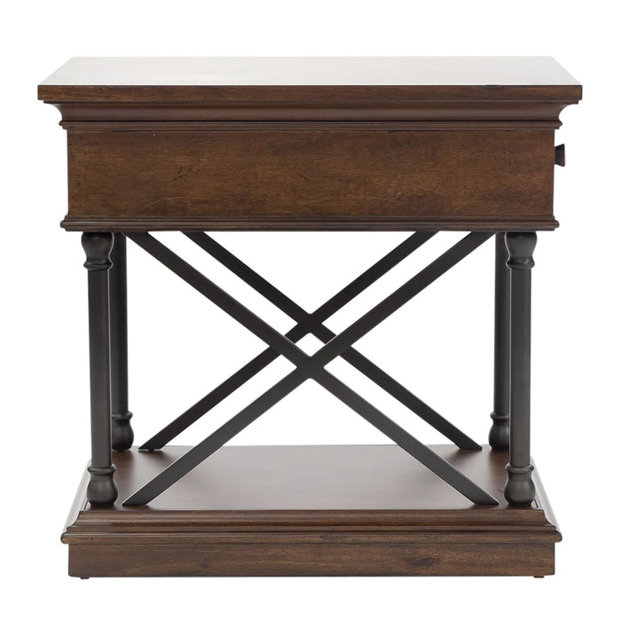 Tribeca Chairside Table in Cordovian Brown image