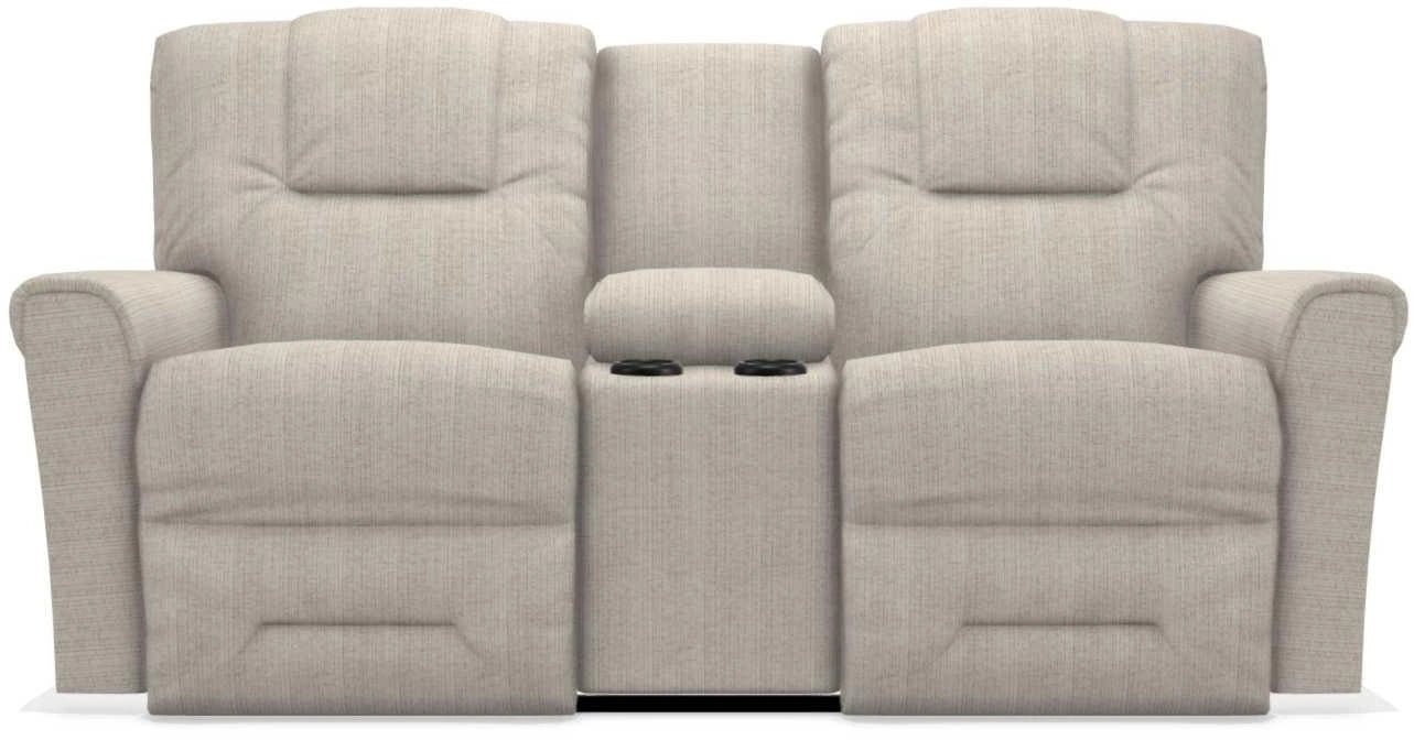 La-Z-Boy Easton Buff Power Reclining Loveseat with Headrest And Console