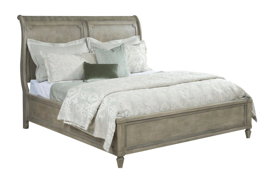 American Drew Savona California King Anna Sleigh Bed in Versaille 654-307R