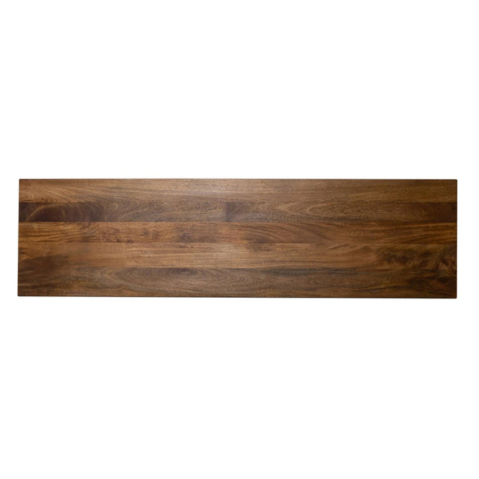 Marisol 74 Inch 4 Door Accent TV Stand in Weathered Honey and Soft Wash Gray image