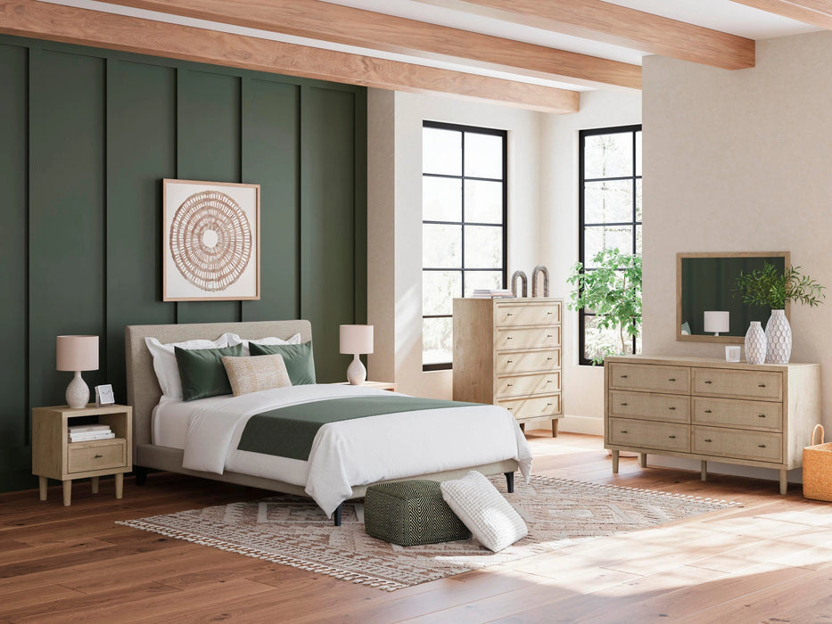 Cielden Upholstered Bed with Roll Slats