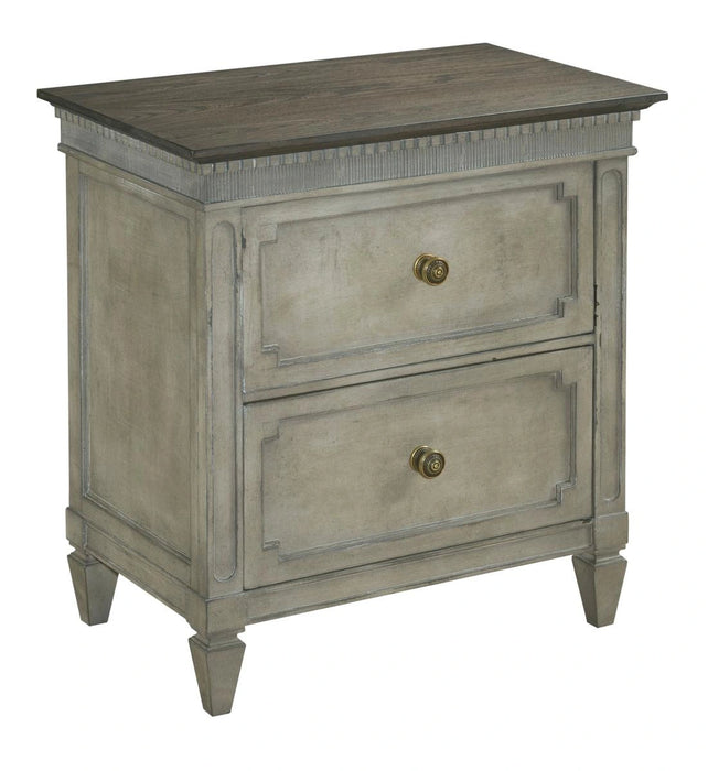 American Drew Savona AX Two Drawer Nightstand in Versaille