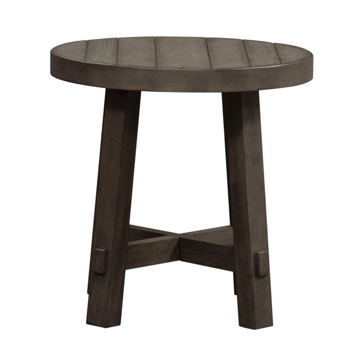 Modern Farmhouse Splay Leg Round End Table image