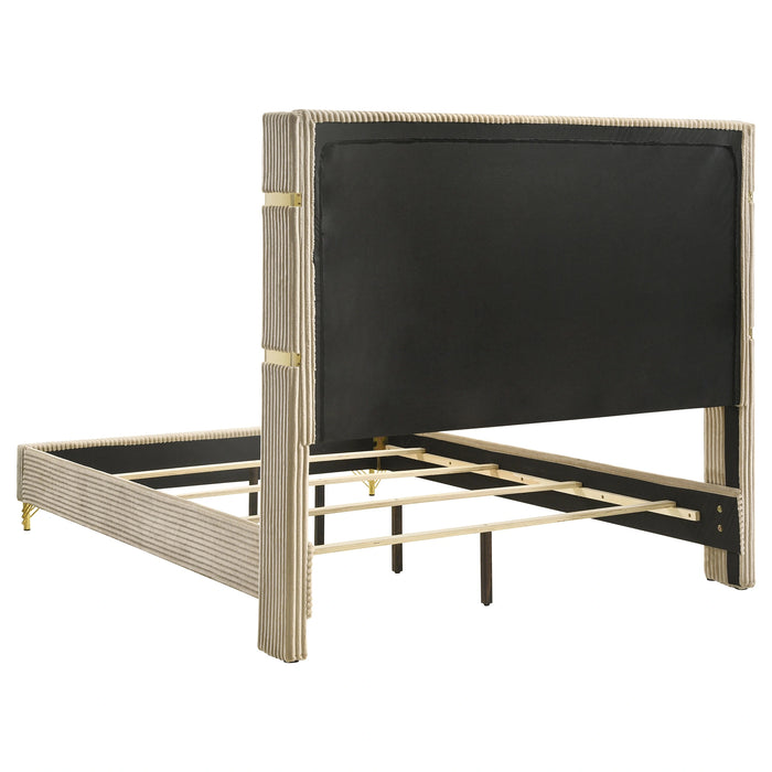 Lucia 5 Pc Bedroom Set (Queen Bed, Nightstand, Dresser, Mirror and Chest)