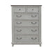 River Place 6 Drawer Chest in Riverstone White and Tobacco image