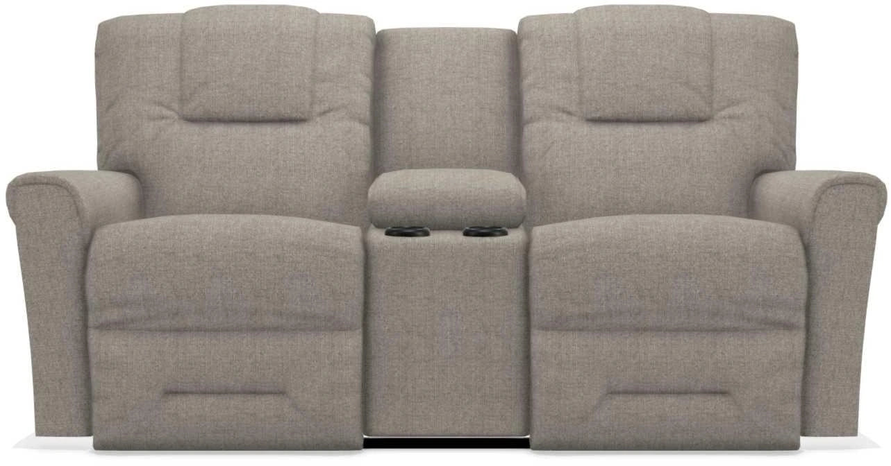 La-Z-Boy Easton Pewter Power Reclining Loveseat with Headrest And Console