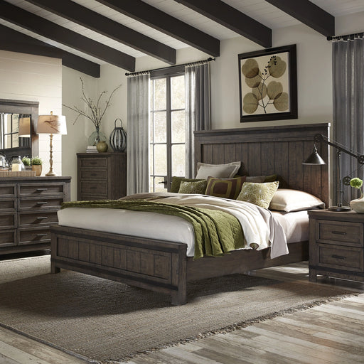 Thornwood Hills King Panel Bed, Dresser & Mirror, Night Stand image