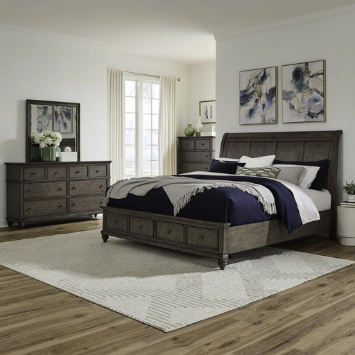 Twin Lakes King Storage Bed, Dresser & Mirror, Chest image