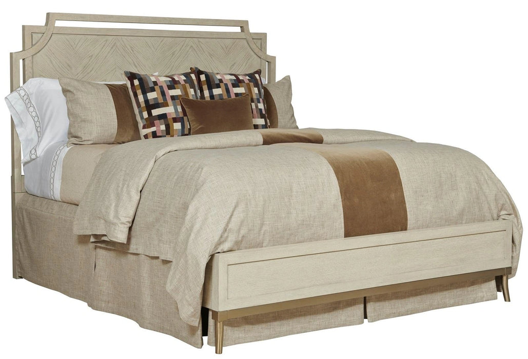 American Drew Lenox Royce Cal King Panel Bed in Rich Clear Lacquer