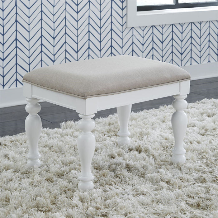 Liberty Furniture Summer House I Vanity Stool in Oyster White